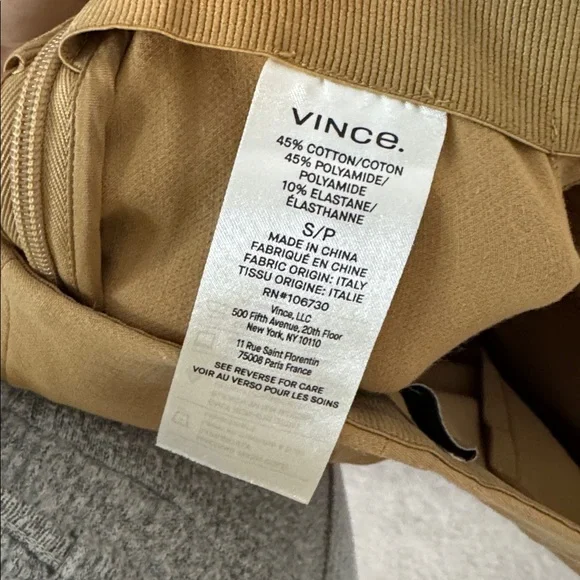 Vince Women's Italian Cotton-Blend Stitch-Front Seam Legging, Oak Wood - Size S - Picture 7 of 8